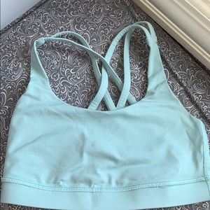Teal Lululemon energy sports bra